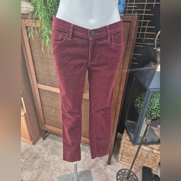 LOFT Pants - LOFT Deep Red Corduroy Trousers
